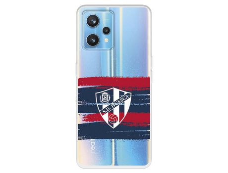 Funda Para Realme 9 Pro+ Del Sd Huesca Rayas Transparente - Licencia Oficial Sd Huesca