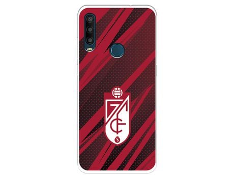 Funda Para Alcatel 1Se 2020 Del Granada Cf Escudo - Líneas Rojas Y Negras - Licencia Oficial Granada Cf