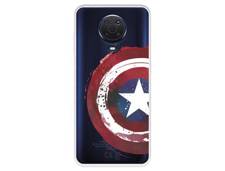 Funda Para Nokia G20 Oficial De Marvel Capitán América Escudo Transparente - Marvel