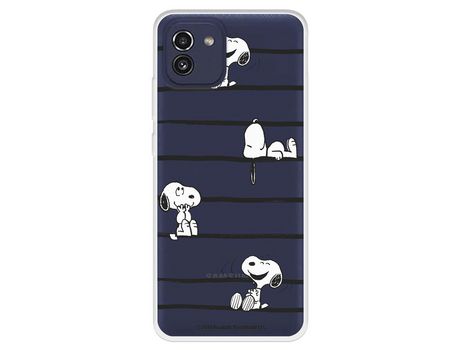 Funda Para Samsung Galaxy A03 Oficial De Peanuts Snoopy Rayas - Snoopy