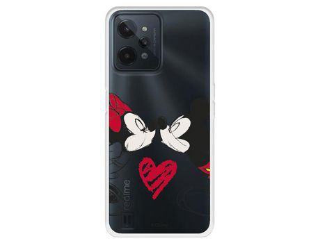 Funda Para Realme C31 Oficial De Disney Mickey Y Minnie Beso - Clásicos Disney