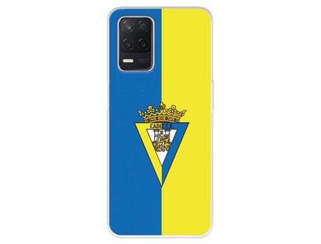 Funda Para Realme Narzo 30 5G Del Cádiz Escudo Fondo Bicolor - Licencia Oficial Cádiz Cf