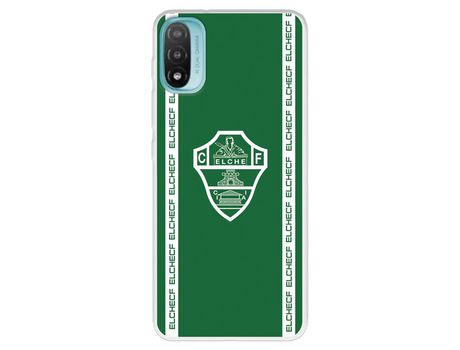 Funda Para Motorola Moto E40 Del Elche Cf Escudo Fondo Verde - Licencia Oficial Elche Cf