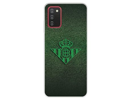 Funda Para Samsung Galaxy A03S Del Betis Escudo Verde Fondo Trama - Licencia Oficial Real Betis Balompié