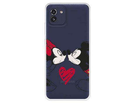 Funda Para Samsung Galaxy A03 Oficial De Disney Mickey Y Minnie Beso - Clásicos Disney