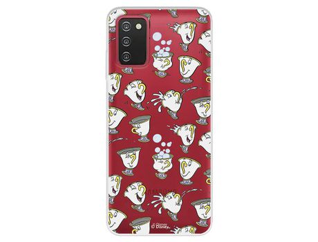 Funda Para Samsung Galaxy A03S Oficial De Disney Chip Potts Siluetas - La Bella Y La Bestia