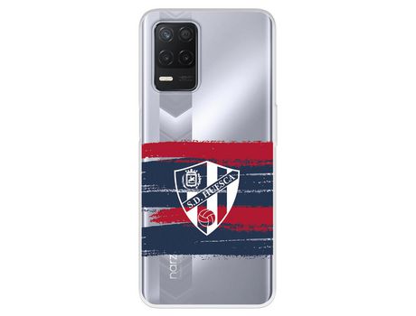 Funda Para Realme Narzo 30 5G Del Huesca Rayas Transparente - Licencia Oficial Sd Huesca