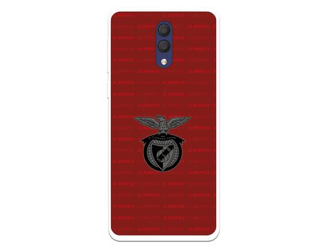 Funda Para Alcatel 1X 2019 Del Escudo Fondo Granate - Licencia Oficial Benfica