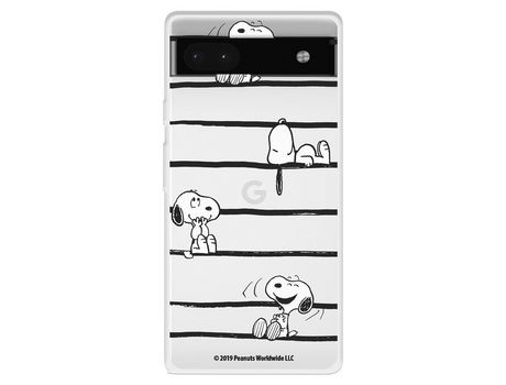 Funda Para Google Pixel 6A Oficial De Peanuts Snoopy Rayas - Snoopy