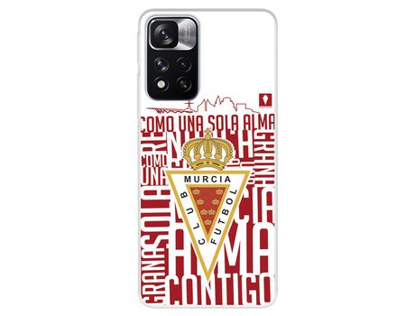 Funda Para Xiaomi Redmi Note 11 Del Real Murcia Escudo Fondo Blanco - Licencia Oficial Real Murcia
