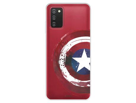 Funda Para Samsung Galaxy A03S Oficial De Marvel Capitán América Escudo Transparente - Marvel