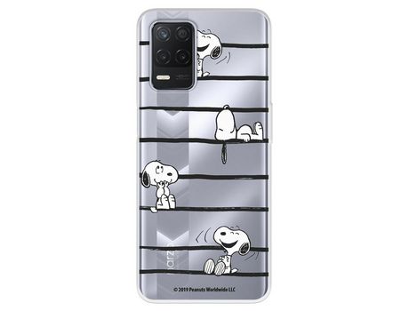 Funda Para Realme Narzo 30 5G Oficial De Peanuts Snoopy Rayas - Snoopy