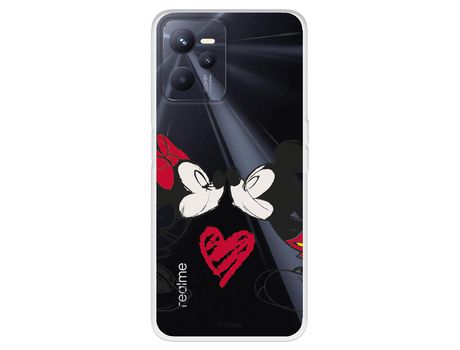 Funda Para Realme C35 Oficial De Disney Mickey Y Minnie Beso - Clásicos Disney