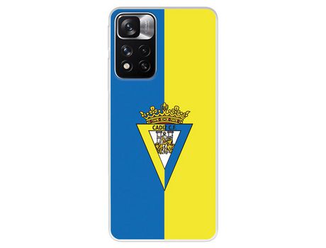 Funda Para Xiaomi Redmi Note 11 Del Cádiz Escudo Fondo Bicolor - Licencia Oficial Cádiz Cf