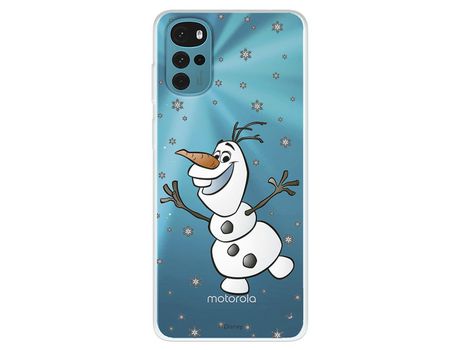Funda Para Motorola Moto G22 Oficial De Disney Olaf Transparente - Frozen