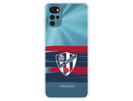 Funda Para Motorola Moto G22 Del Sd Huesca Rayas Transparente - Licencia Oficial Sd Huesca