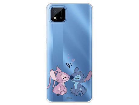 Funda Para Realme 8I Oficial De Disney Angel & Stitch Beso - Lilo & Stitch