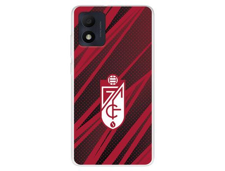 Funda Para Alcatel 1B 2022 Del Granada Cf Escudo - Líneas Rojas Y Negras - Licencia Oficial Granada Cf