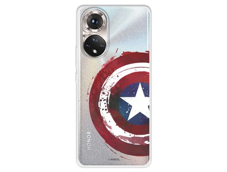 Funda Para Huawei Honor 50 5G Oficial De Marvel Capitán América Escudo Transparente - Marvel