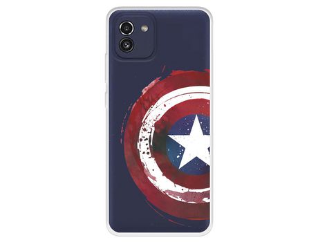 Funda Para Samsung Galaxy A03 Oficial De Marvel Capitán América Escudo Transparente - Marvel
