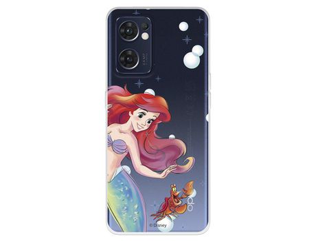 Funda Para Oppo Find X5 Lite Oficial De Disney Ariel Y Sebastián Burbujas - La Sirenita
