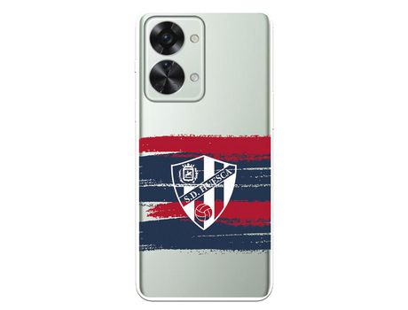 Funda Para Oneplus Nord 2T 5G Del Sd Huesca Rayas Transparente - Licencia Oficial Sd Huesca