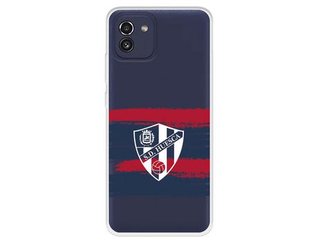 Funda Para Samsung Galaxy A03 Del Sd Huesca Rayas Transparente - Licencia Oficial Sd Huesca