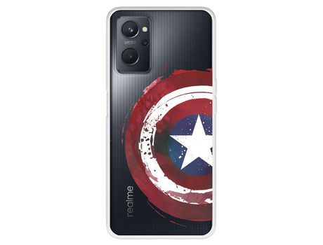 Funda Para Oppo A76 Oficial De Marvel Capitán América Escudo Transparente - Marvel