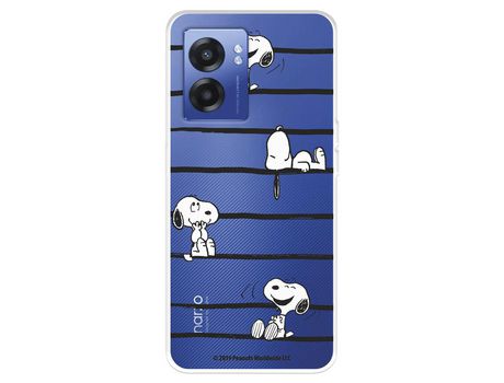 Funda Para Realme Narzo 50 5G Oficial De Peanuts Snoopy Rayas - Snoopy