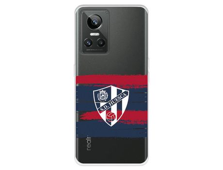 Funda Para Realme Gt Neo 3 Del Sd Huesca Rayas Transparente - Licencia Oficial Sd Huesca