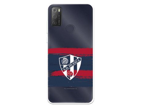 Funda Para Alcatel 1S 2021 Del Huesca Rayas Transparente - Licencia Oficial Sd Huesca