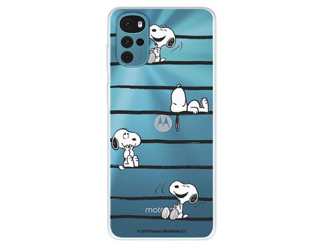 Funda Para Motorola Moto G22 Oficial De Peanuts Snoopy Rayas - Snoopy