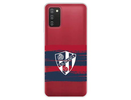 Funda Para Samsung Galaxy A03S Del Huesca Rayas Transparente - Licencia Oficial Sd Huesca