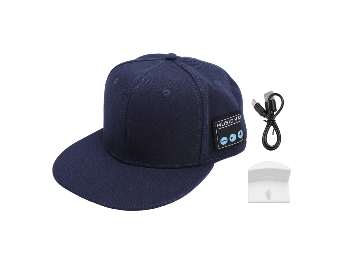 Gorra Bluetooth Con Altavoz Estéreo Recargable Para Hacer Ejercicio - Azul Marino