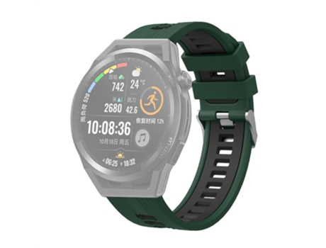 Correa de Silicona bicolor 20mm transpirable ajustable para Samsung Galaxy Watch 5 40mm/44mm/Watch 5 Pro 45mm - verde negruzco/negro