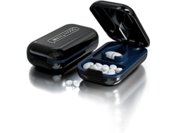 Cortador De Pastillas Pequeño, Separador De Pastillas Para Pastillas Pequeñas O Grandes, Con Compartimento De Almacenamiento, Portátil, Negro.