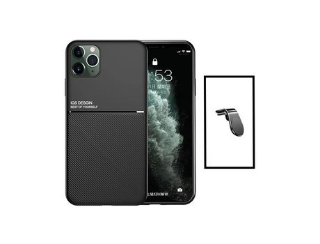Kit de Cubierta de Lux Magnético + Soporte Magnético L Conducción Segura para Iphone 14 Más Negro