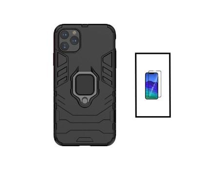 Kit de Vidrio Templado de Cubierta Completa 5D + 3X1 Cubierta Defensor Militar para Iphone 14 Más Negro
