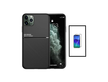 Kit de Cubierta Trasera Magnética Anti -Shock + Gorilassglass Película de Vidrio Templado para Iphone 14 Pro Max Black