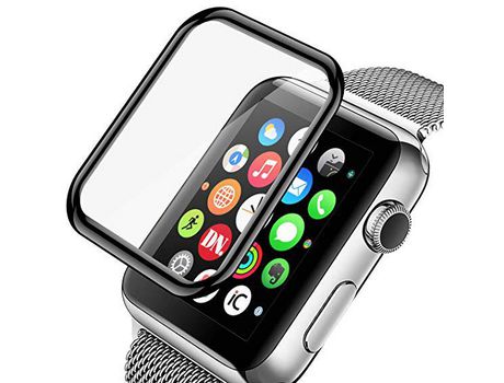 Protector de Vidrio Templado Gorilasglass 3D para Apple Watch Se (2022) 40mm GIFT4ME Transparente/Negro