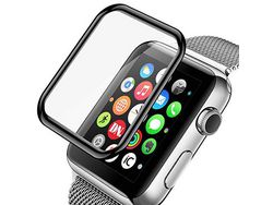 Protector de Vidrio Templado Gorilasglass 3D para Apple Watch Series 8 Aluminum - 45mm GIFT4ME Transparente/Negro