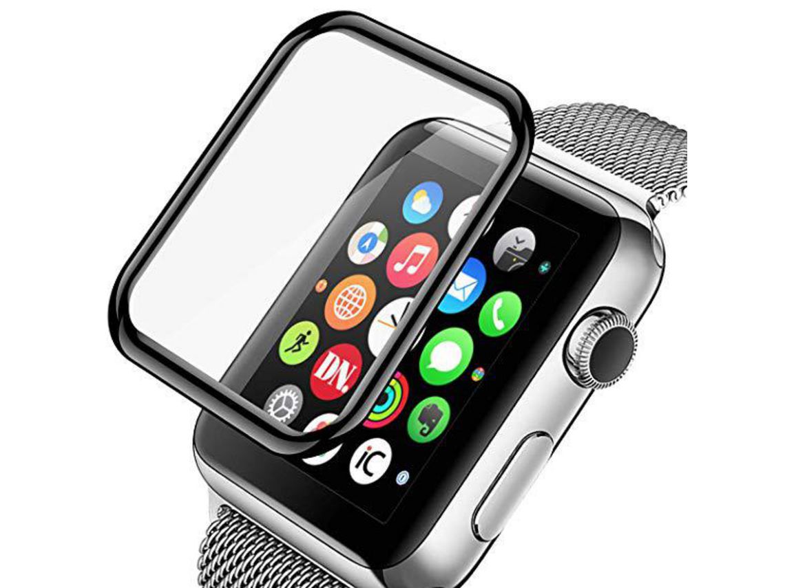 Protector de Vidrio Templado Gorilasglass 3D para Apple Watch Series 8 Aluminum - 45mm GIFT4ME Transparente/Negro