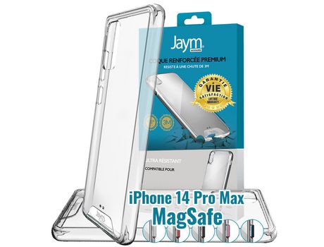 JAYM Carcasa Ultra Reforzada Para Apple Iphone 14 Pro Max - Compatible Con Magsafe - Certificado De 3 Metros De Chute - Garantia De Vida + 5 Botone...