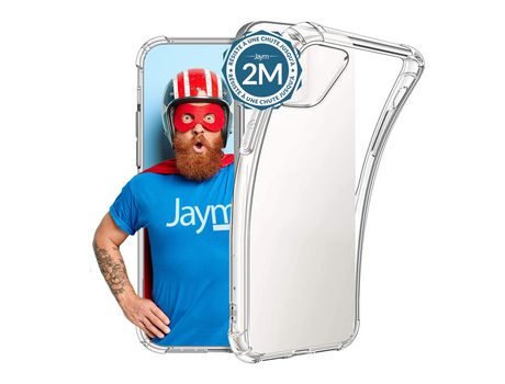 JAYM Carcasa Reforzada Para Apple Iphone 14 Max - Compatible Magsafe - Flexible Y Resistente - Certificada 2 Metros De Chute - Transparente