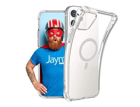 JAYM Carcasa Reforzada Para Apple Iphone 14 Max - Compatible Magsafe - Flexible Y Resistente - Certificada 2 Metros De Chute - Transparente