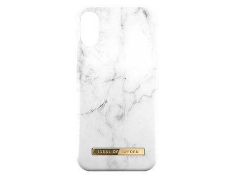 Carcasa para iPhone X IDEAL OF SWEDEN BACK-IDA-MARBLA-IPX Blanco