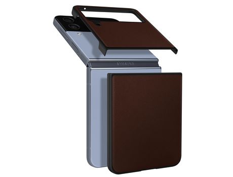Carcasa para Samsung Galaxy Z Flip 4 AVIZAR BACK-LEA-BR-F721 Marrón