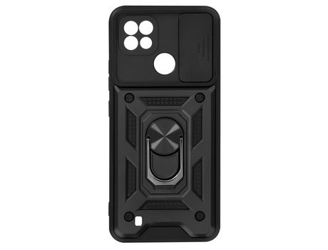 Carcasa con Anillo para Realme C21 AVIZAR BACK-KOSCAM-BK-RLC21 Negro