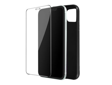 Pack de Protección para iPhone 11 AVIZAR PACK-BLACK-IP11 Negro