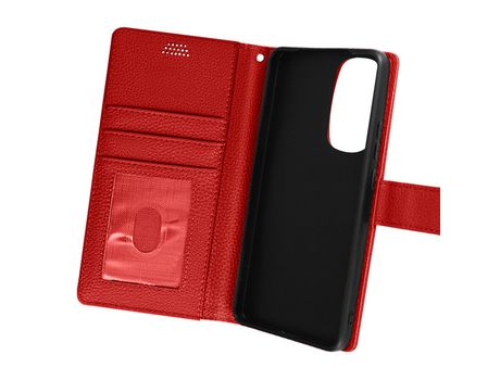 Carcasa Libro para Motorola Edge 30 AVIZAR FOLIO-LENNY-RD-EG30R Rojo